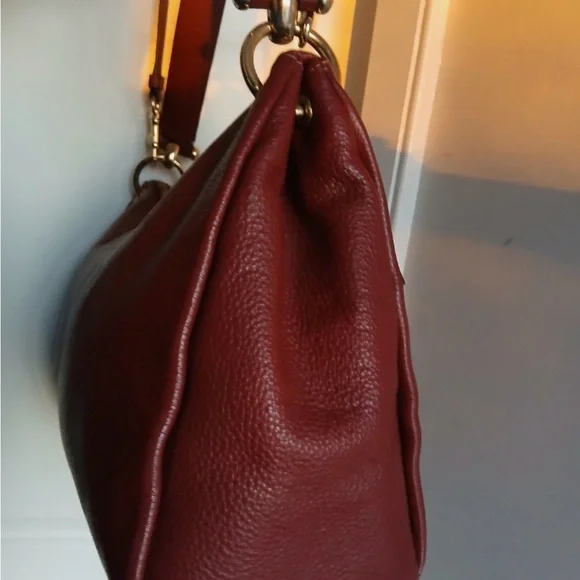 COACH MIA Maroon Red Pebble LEATHER
Crossbody Shoulder Bag Purse L - Picture 4 of 7